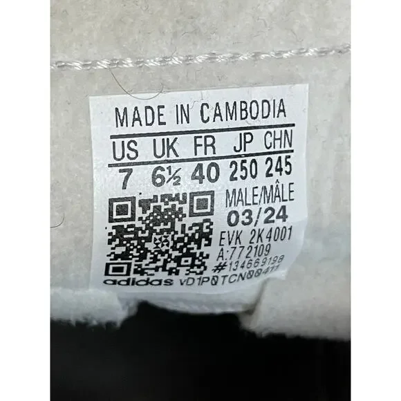 Adidas Samba OG White Black Gum Sneakers Leather Men 7 Women 8 - Picture 8 of 12